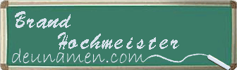 Brand Hochmeister Visitenkarte